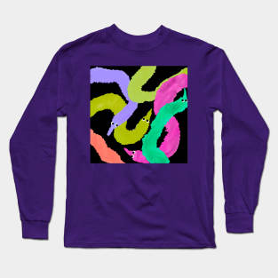 Worm Party! 2 | Muted Rainbow Worms Long Sleeve T-Shirt